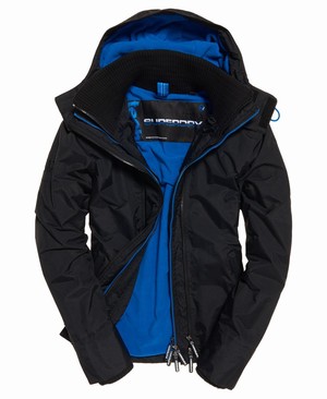 Superdry Pop Cipzár Hooded Arctic SD-Windcheater Férfi Kabát Fekete | BUFKE3954